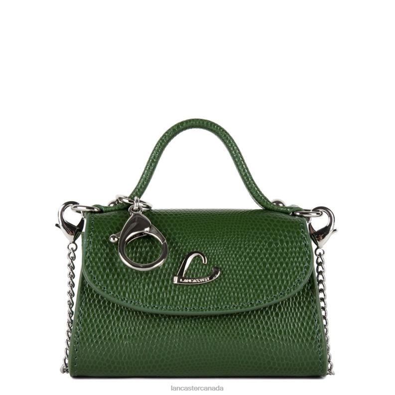 Women Mini Coin Purse Lucertola 4J6H262 Bag Vert Pin Lancaster Paris