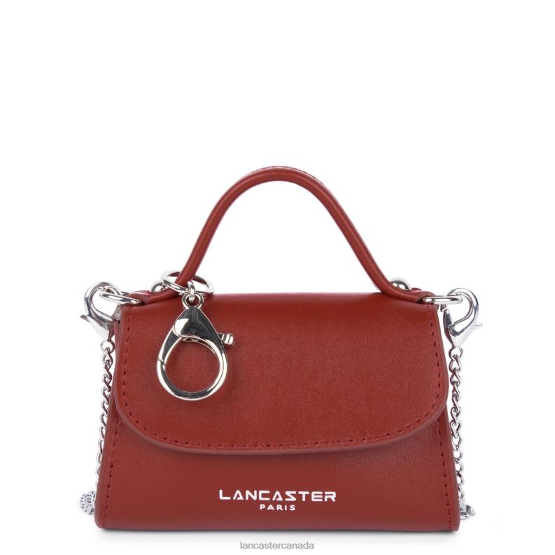 Women Mini Coin Purse Suave Even 4J6H233 Bag Carmin Lancaster Paris