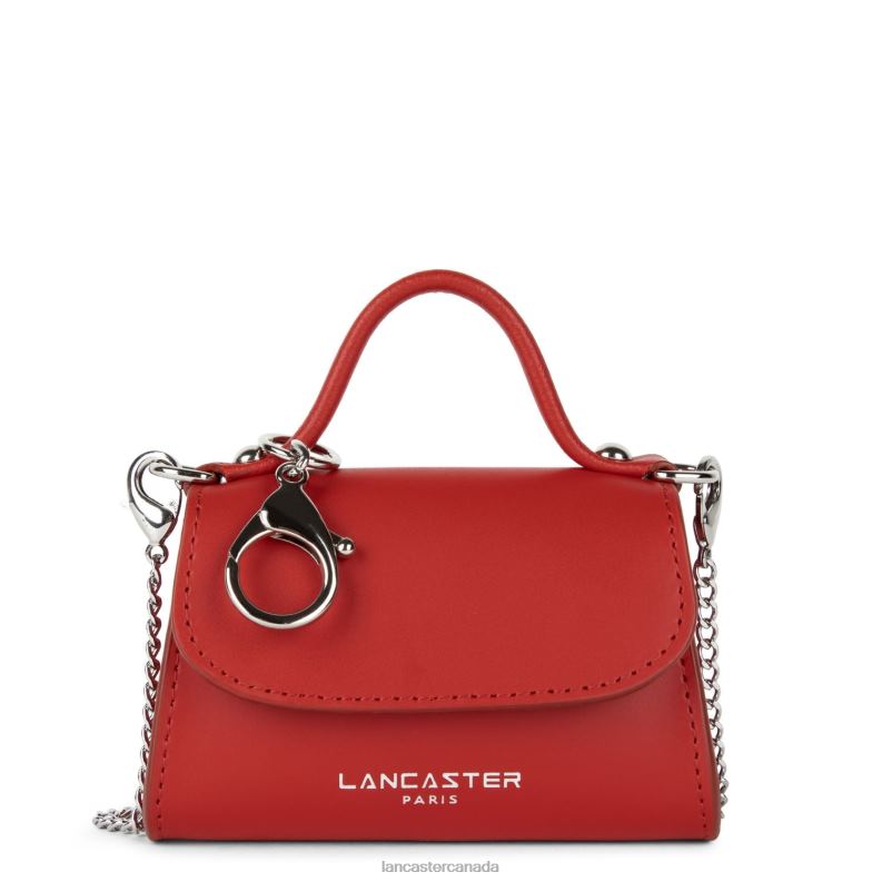 Women Mini Coin Purse Suave Even 4J6H235 Bag Rouge Lancaster Paris