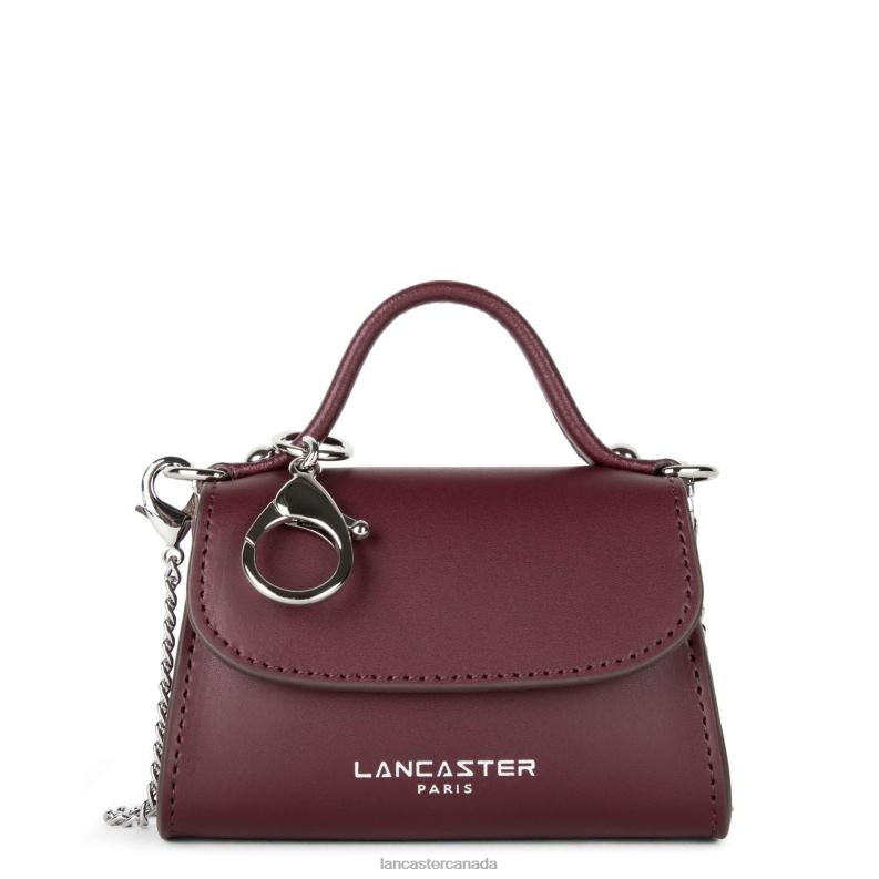 Women Mini Coin Purse Suave Even 4J6H244 Bag Pourpre Lancaster Paris