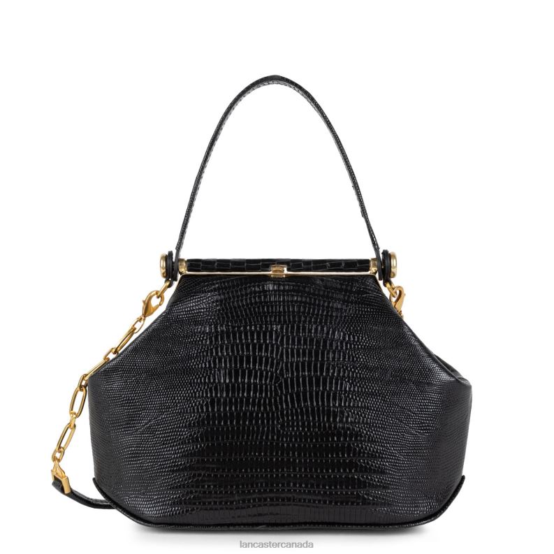 Women Mini Handbag Studio Dream 4J6H64 Bag Noir-Lezard Lancaster Paris