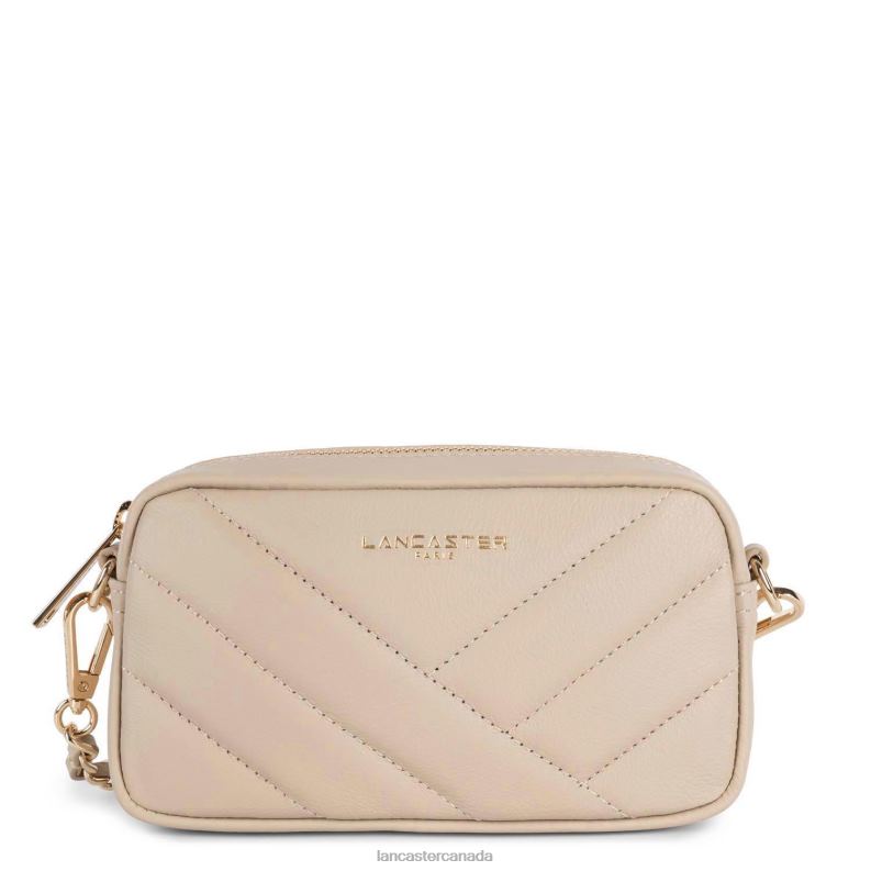 Women Mini Smartphone Holder Soft Matelasse 4J6H12 Bag Beige Lancaster Paris