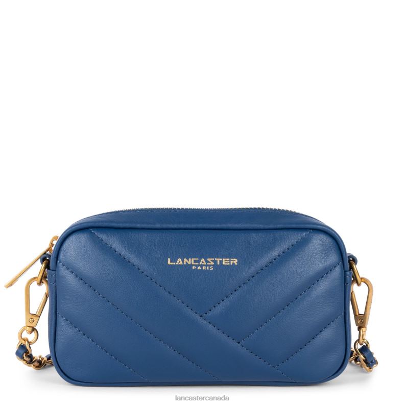 Women Mini Smartphone Holder Soft Matelasse 4J6H13 Bag Bleu Lancaster Paris