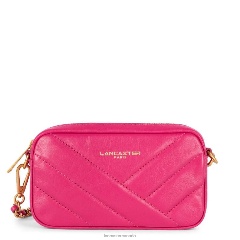 Women Mini Smartphone Holder Soft Matelasse 4J6H14 Bag Fuxia Lancaster Paris