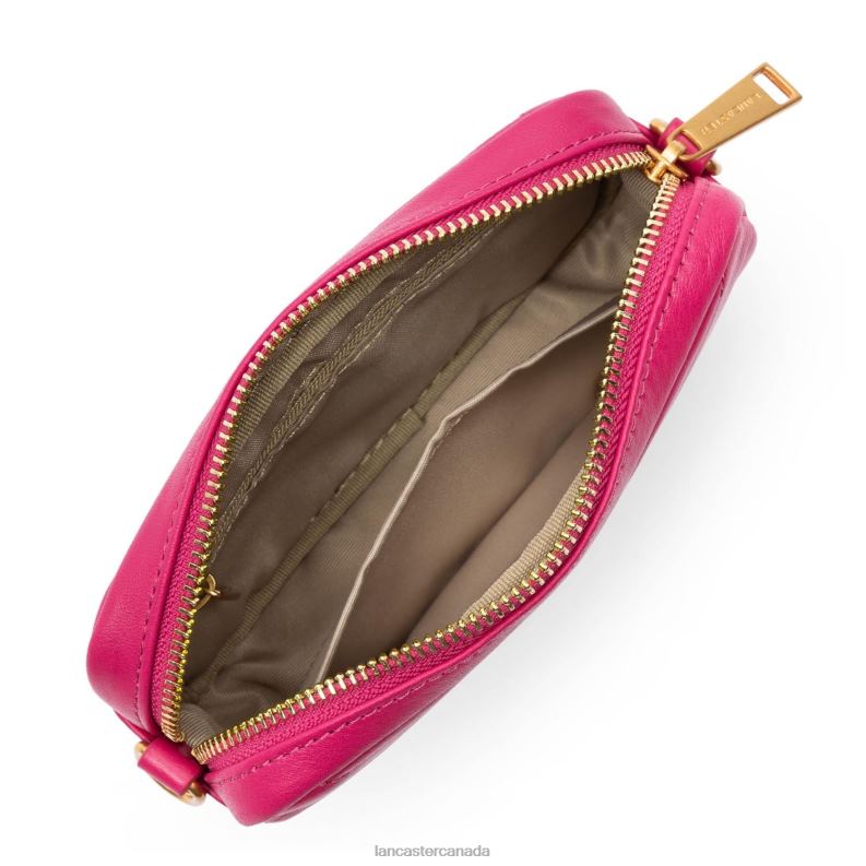 Women Mini Smartphone Holder Soft Matelasse 4J6H14 Bag Fuxia Lancaster Paris