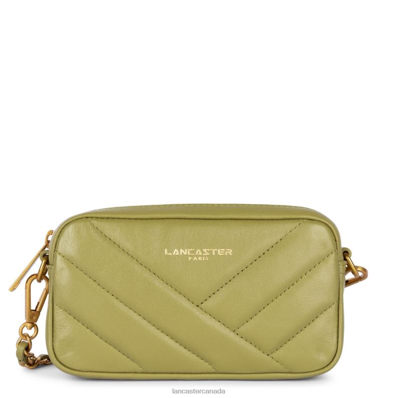 Women Mini Smartphone Holder Soft Matelasse 4J6H16 Bag Olive Lancaster Paris