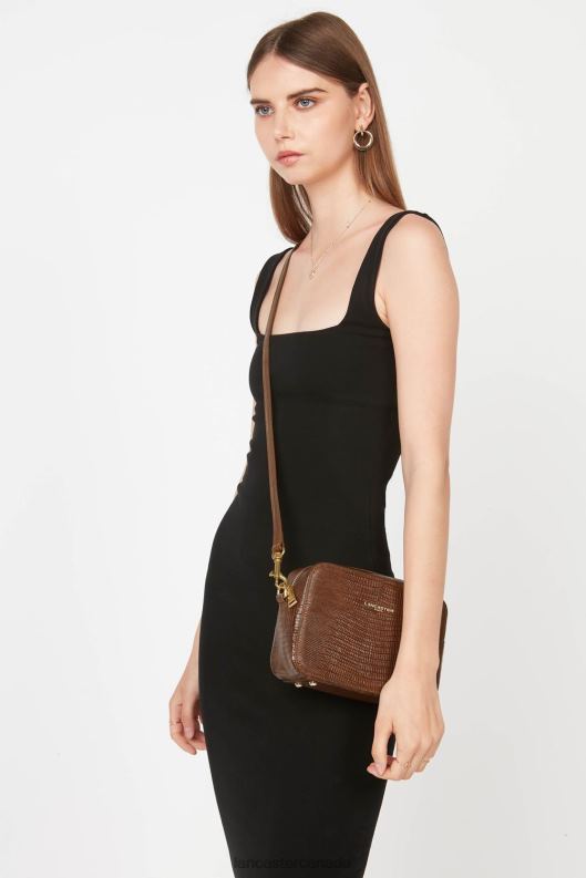 Women Reporter Bag Exotic Lezard & Croco Cn 4J6H3234 Bag Cognac-Lezard Lancaster Paris