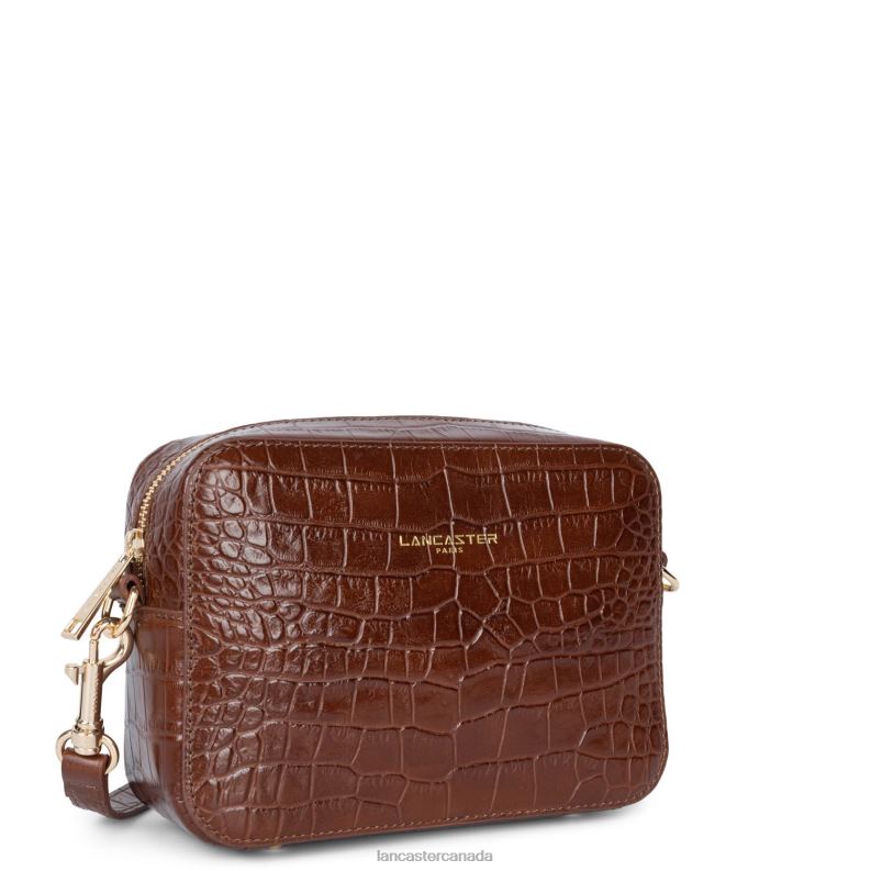 Women Reporter Bag Exotic Lezard & Croco Cn 4J6H3236 Bag Chataigne Lancaster Paris
