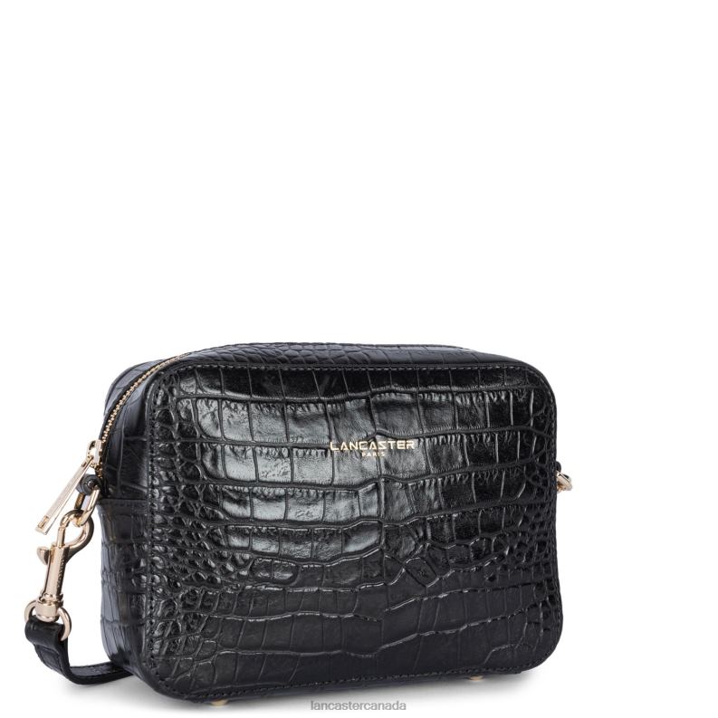 Women Reporter Bag Exotic Lezard & Croco Cn 4J6H3237 Bag Noir Lancaster Paris