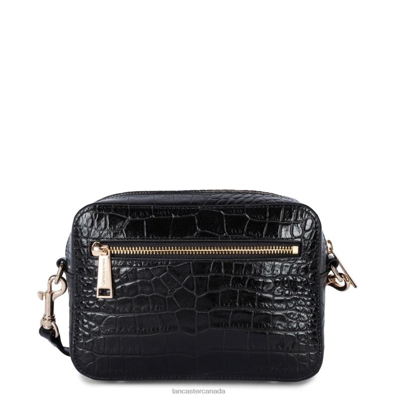 Women Reporter Bag Exotic Lezard & Croco Cn 4J6H3237 Bag Noir Lancaster Paris