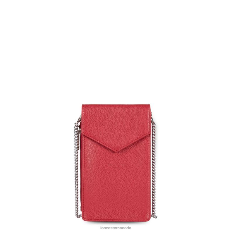 Women Smartphone Holder Foulonne Pm 4J6H1039 Bag Rouge Lancaster Paris