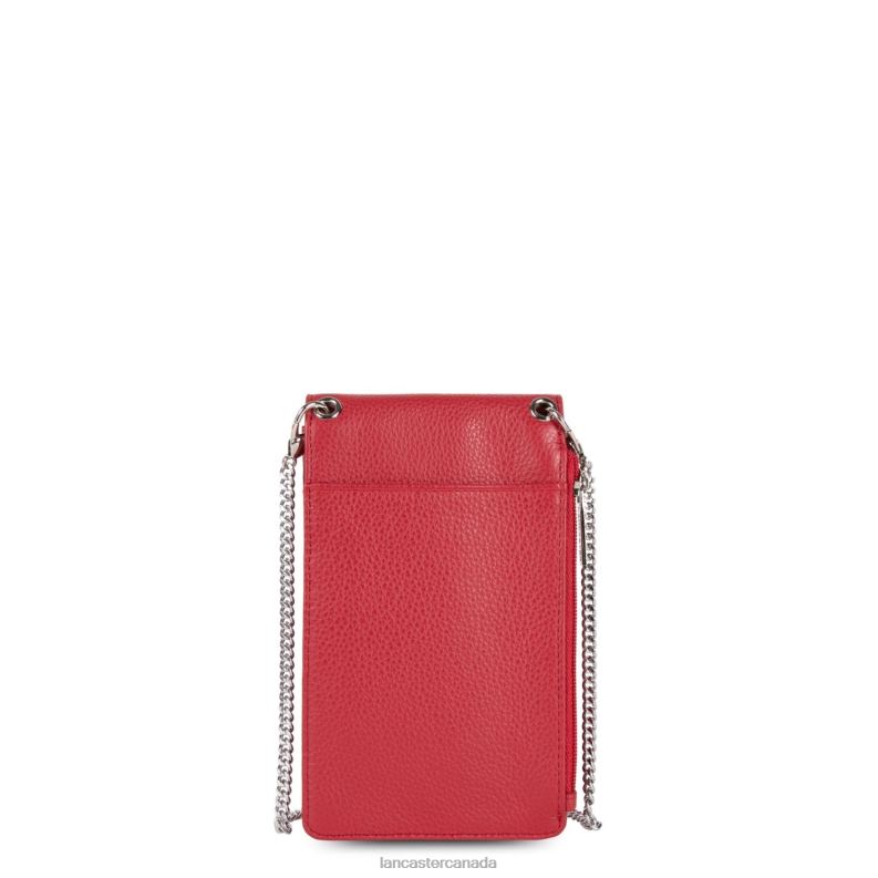 Women Smartphone Holder Foulonne Pm 4J6H1039 Bag Rouge Lancaster Paris