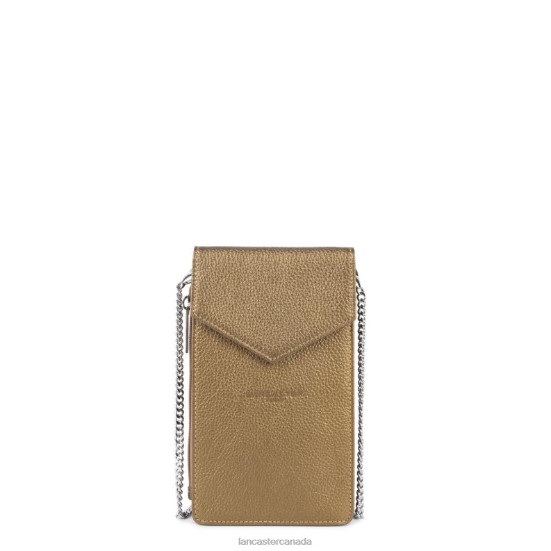 Women Smartphone Holder Foulonne Pm 4J6H1045 Bag Gold Antic Lancaster Paris