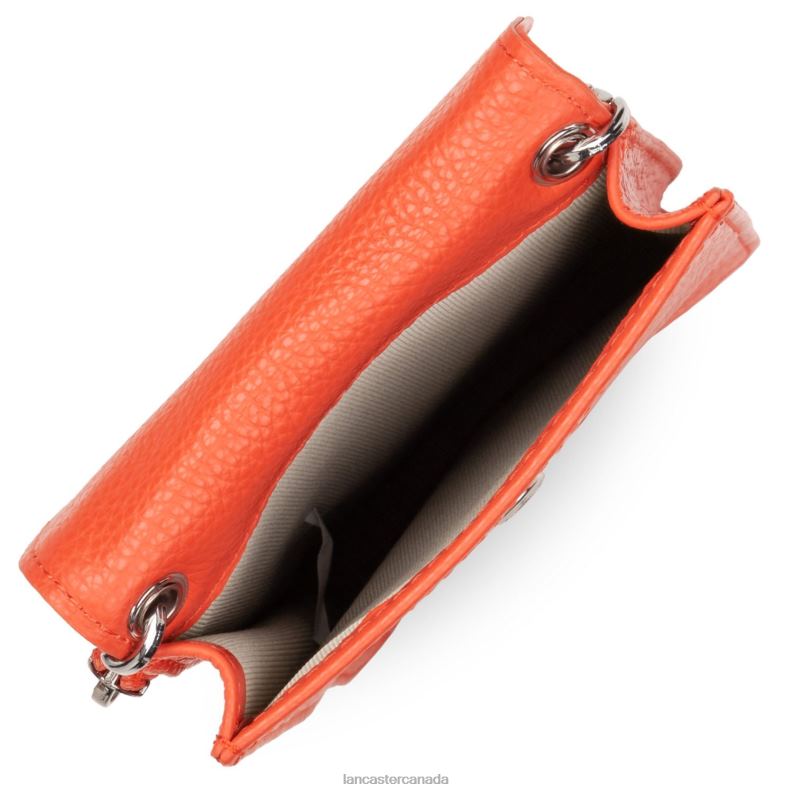 Women Smartphone Holder Foulonne Pm 4J6H1047 Bag Orange Lancaster Paris