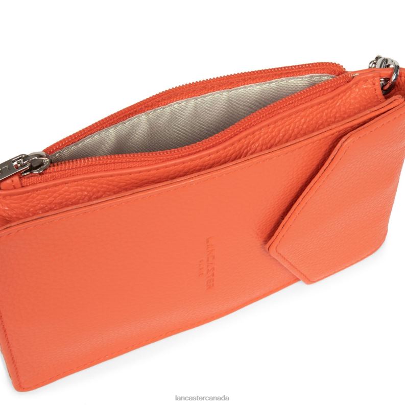 Women Smartphone Holder Foulonne Pm 4J6H1047 Bag Orange Lancaster Paris
