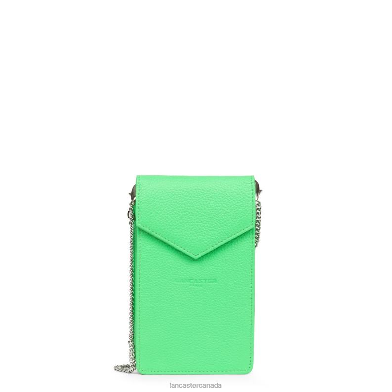 Women Smartphone Holder Foulonne Pm 4J6H1054 Bag Vert Ecolo Lancaster Paris