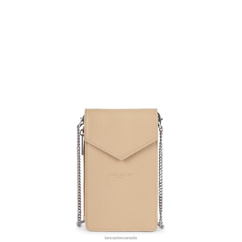 Women Smartphone Holder Foulonne Pm 4J6H1055 Bag Beige Fonce Lancaster Paris