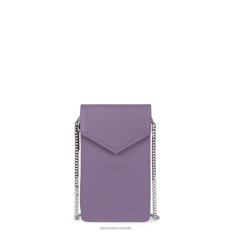 Women Smartphone Holder Foulonne Pm 4J6H1058 Bag Mauve Fonce Lancaster Paris