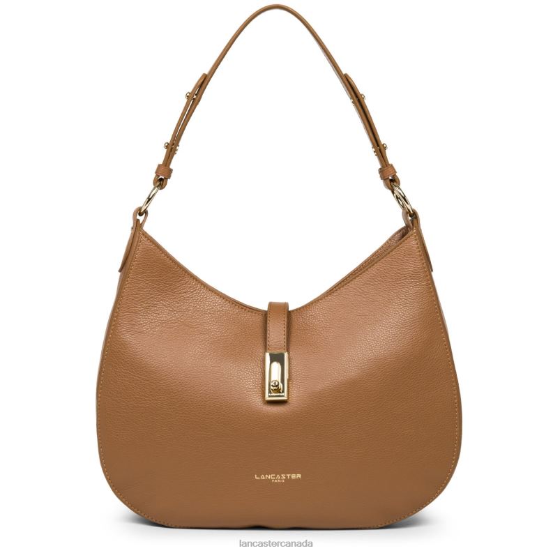 Women Large Shoulder Bag Foulonne Milano 4J6H3746 Bag Camel Lancaster Paris