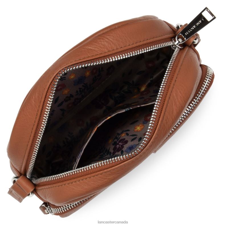 Women Reporter Bag Soft Melody 4J6H4010 Bag Cognac-Leopard Lancaster Paris