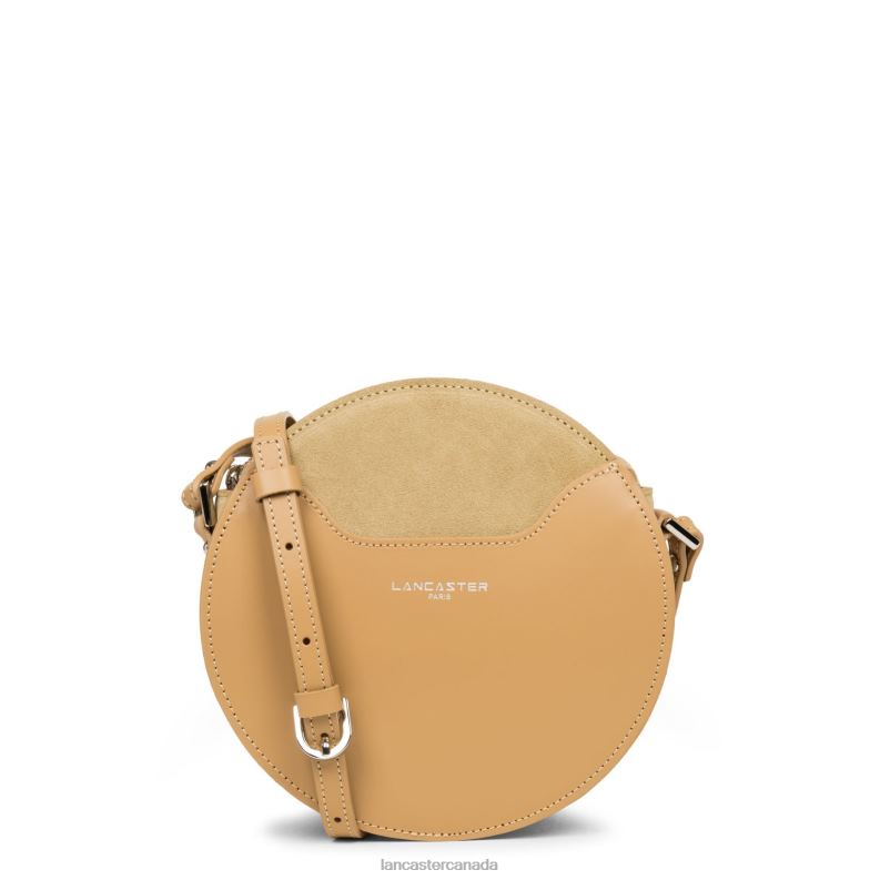Women Round Bag Smooth Lune 4J6H4318 Bag Naturel Lancaster Paris