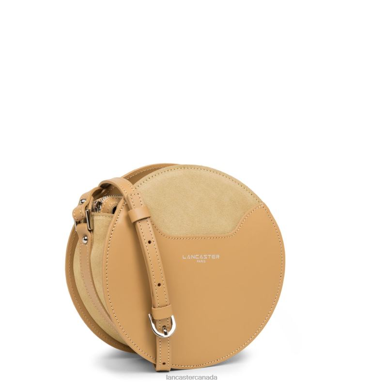 Women Round Bag Smooth Lune 4J6H4318 Bag Naturel Lancaster Paris