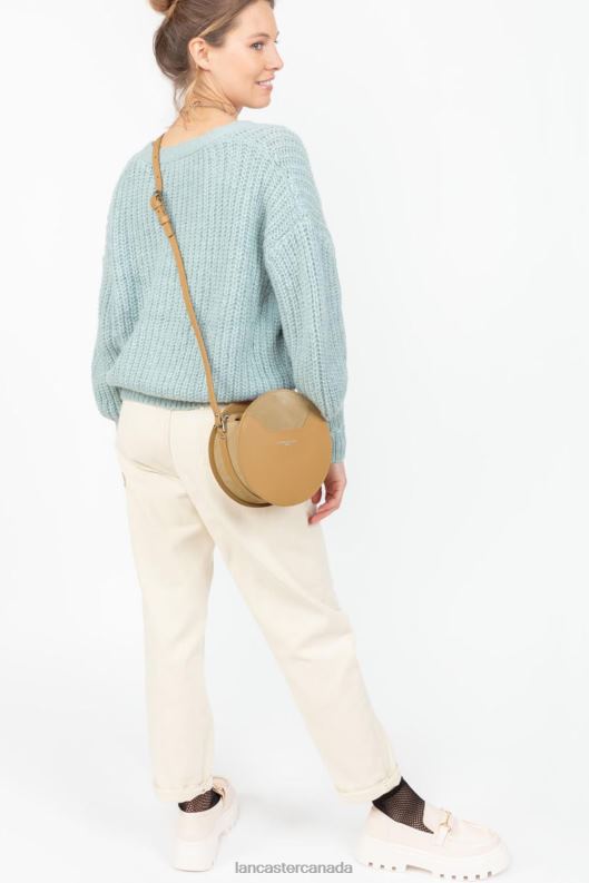 Women Round Bag Smooth Lune 4J6H4318 Bag Naturel Lancaster Paris