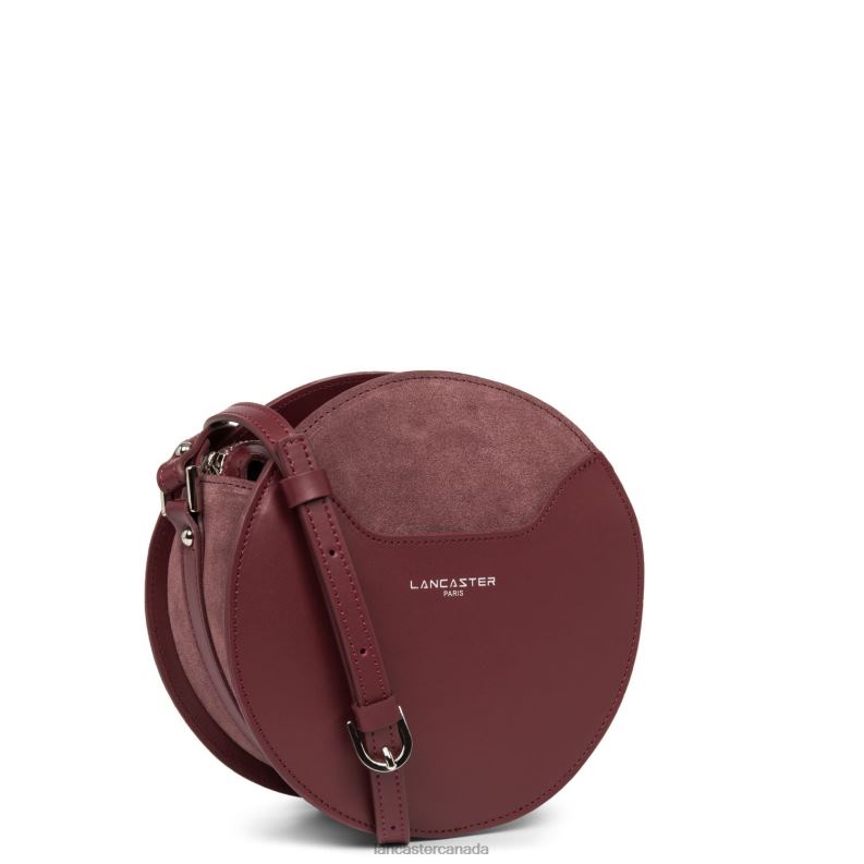 Women Round Bag Smooth Lune 4J6H4323 Bag Betterave Lancaster Paris