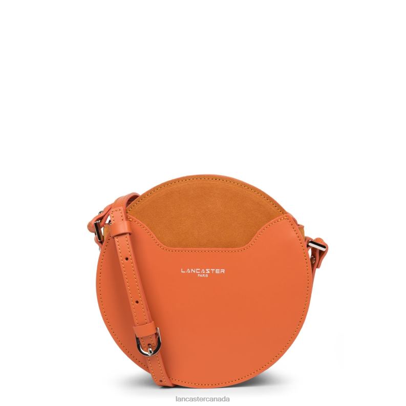 Women Round Bag Smooth Lune 4J6H4328 Bag Orange Lancaster Paris