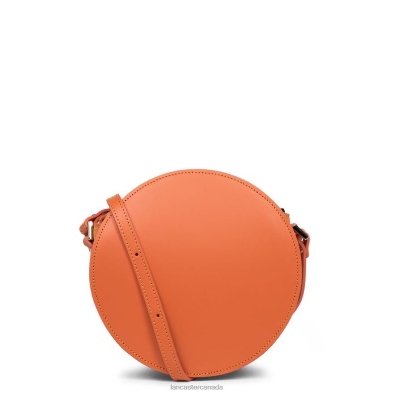 Women Round Bag Smooth Lune 4J6H4328 Bag Orange Lancaster Paris