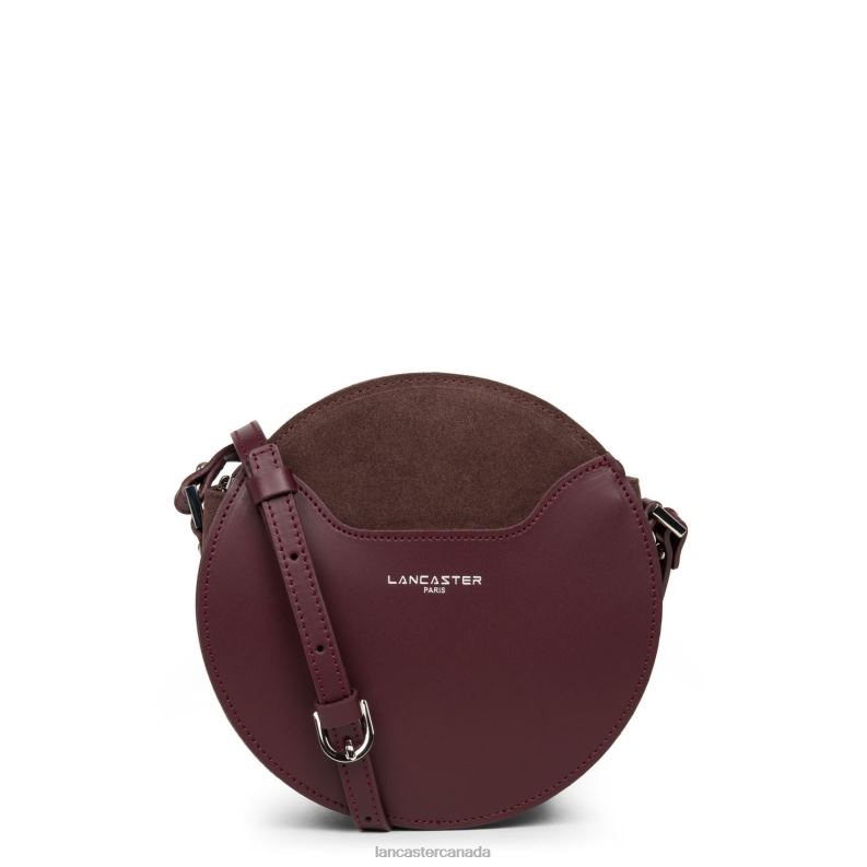 Women Round Bag Smooth Lune 4J6H4332 Bag Pourpre Lancaster Paris