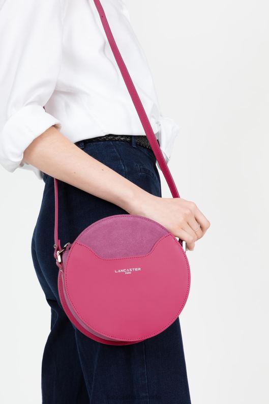 Women Round Bag Smooth Lune 4J6H4333 Bag Fuxia Lancaster Paris