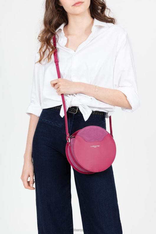 Women Round Bag Smooth Lune 4J6H4333 Bag Fuxia Lancaster Paris