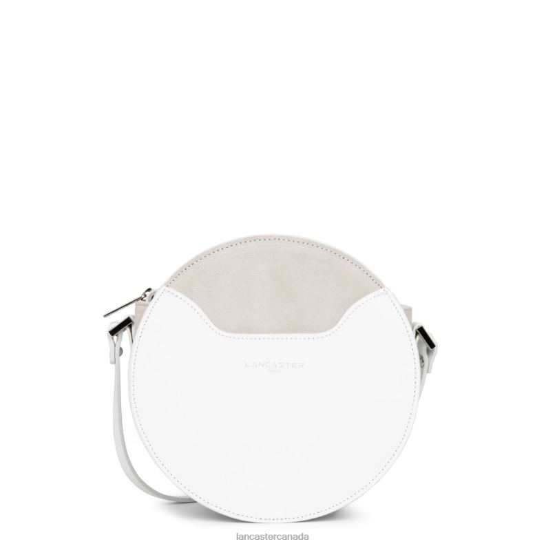 Women Round Bag Smooth Lune 4J6H4334 Bag Blanc Lancaster Paris