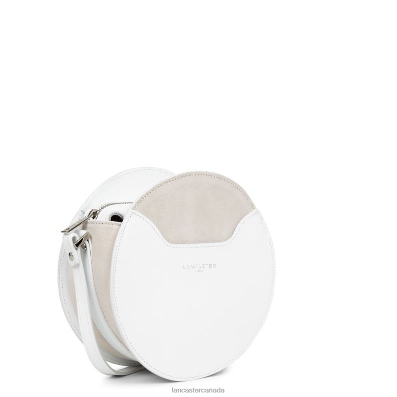 Women Round Bag Smooth Lune 4J6H4334 Bag Blanc Lancaster Paris