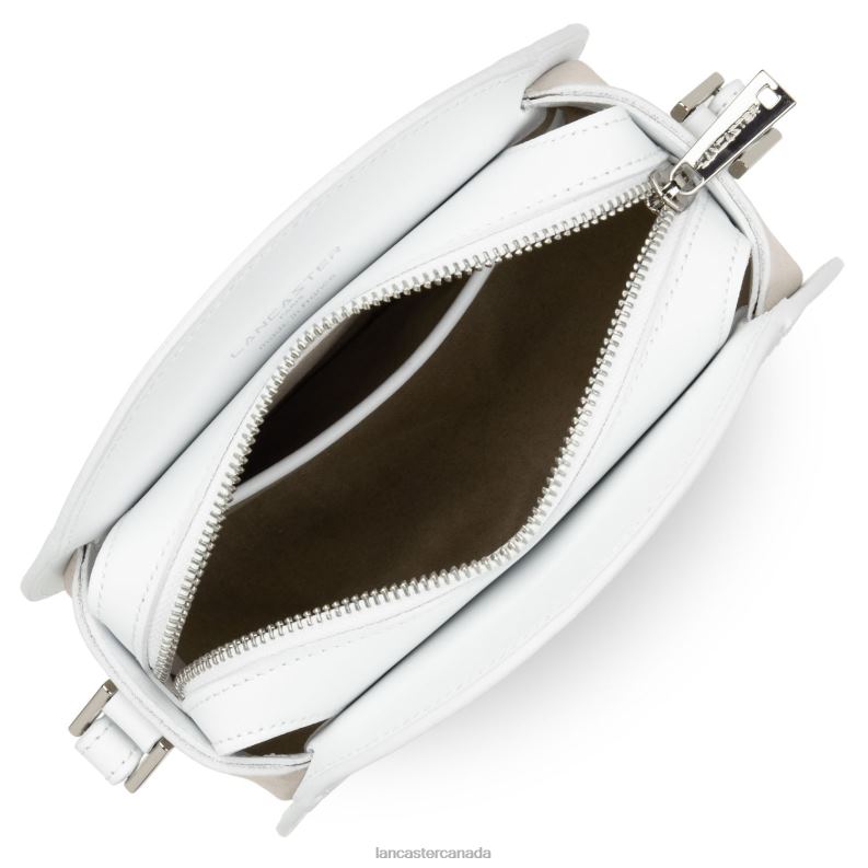 Women Round Bag Smooth Lune 4J6H4334 Bag Blanc Lancaster Paris
