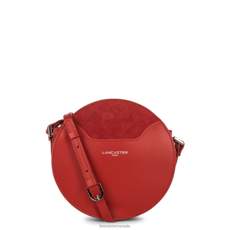 Women Round Bag Smooth Lune 4J6H4340 Bag Rouge Lancaster Paris