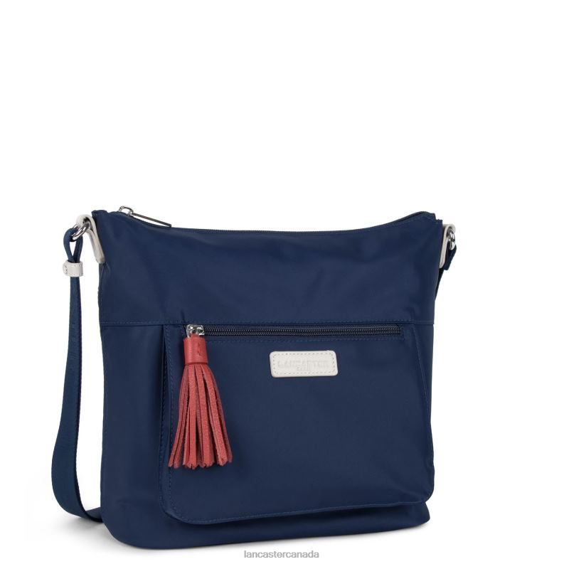 Women Shoulder Bag Basic Pompon 4J6H4058 Bag Bleu Fonce-Beige-Rouge Lancaster Paris