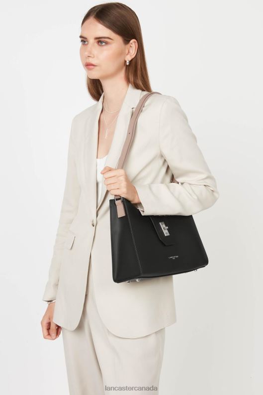 Women Shoulder Bag City Mae 4J6H3580 Bag Noir-Nude Lancaster Paris