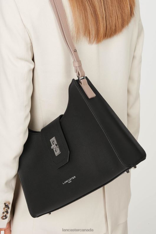 Women Shoulder Bag City Mae 4J6H3580 Bag Noir-Nude Lancaster Paris