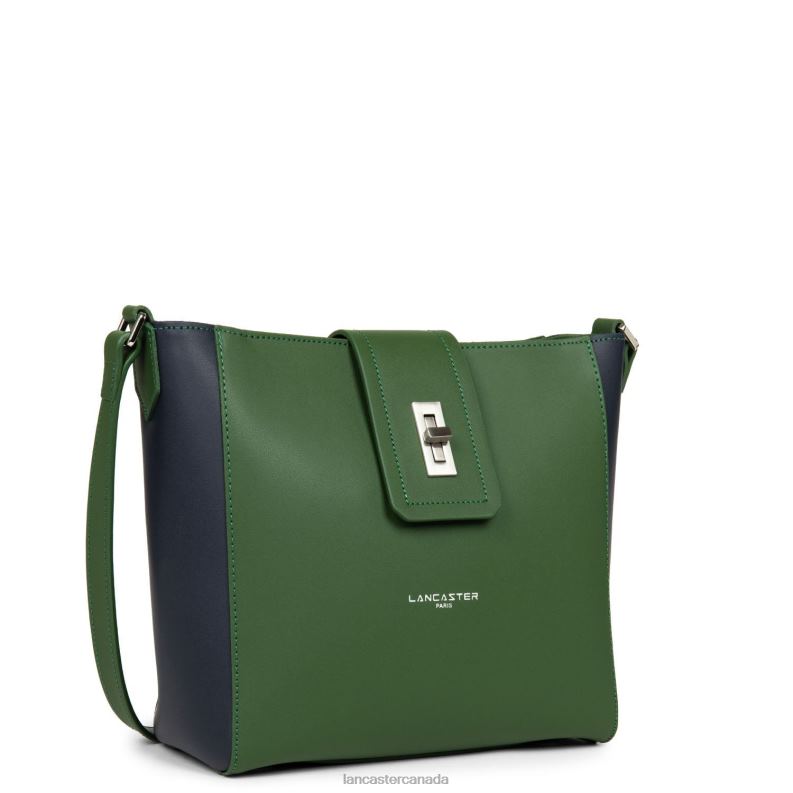 Women Shoulder Bag City Mae 4J6H4294 Bag Vert Pin-Bleu Fonce Lancaster Paris