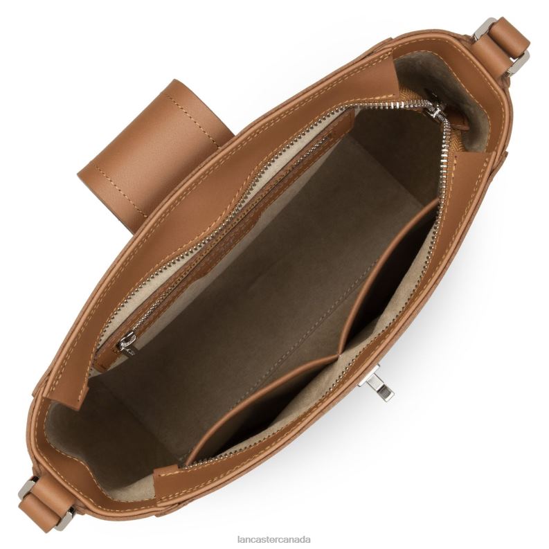 Women Shoulder Bag City Mae 4J6H4301 Bag Camel Lancaster Paris