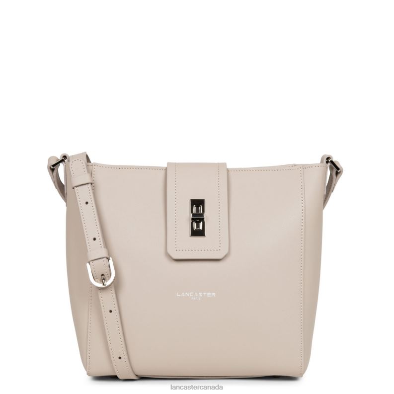 Women Shoulder Bag City Mae 4J6H4304 Bag Galet Rose Lancaster Paris