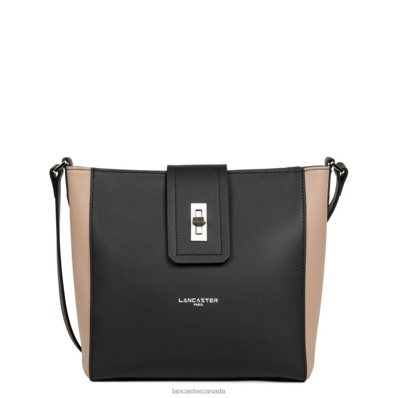 Women Shoulder Bag City Mae 4J6H4305 Bag Noir-Nude Lancaster Paris