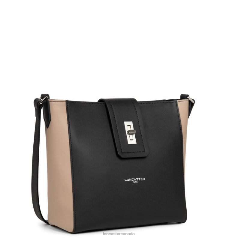 Women Shoulder Bag City Mae 4J6H4305 Bag Noir-Nude Lancaster Paris