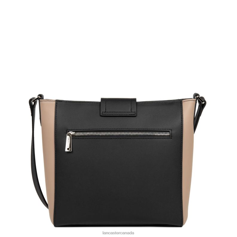 Women Shoulder Bag City Mae 4J6H4305 Bag Noir-Nude Lancaster Paris