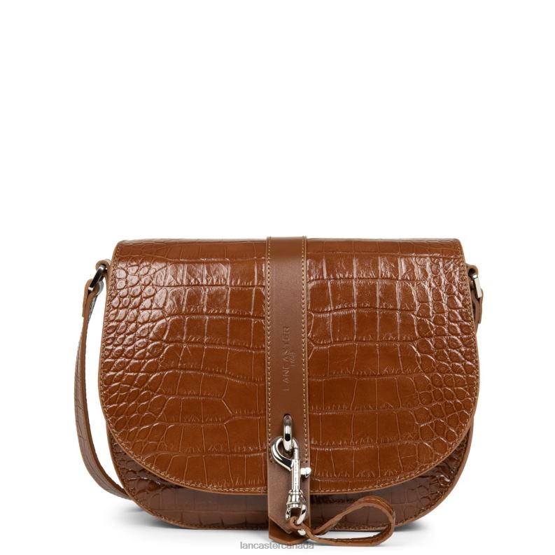 Women Shoulder Bag Exotic Croco Fr 4J6H4417 Bag Caramel Lancaster Paris
