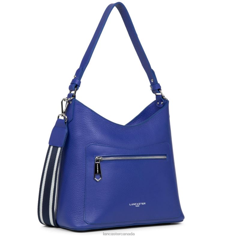 Women Shoulder Bag Foulonne Double 4J6H4342 Bag Bleu Electrique-In-Vert Lancaster Paris