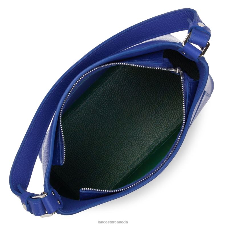 Women Shoulder Bag Foulonne Double 4J6H4342 Bag Bleu Electrique-In-Vert Lancaster Paris