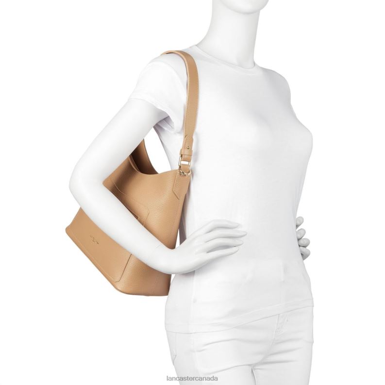 Women Shoulder Bag Foulonne Double 4J6H4348 Bag Naturel-In-Beige Lancaster Paris